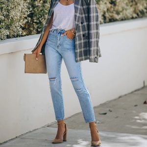 High rise distressed skinny jeans (size 26)